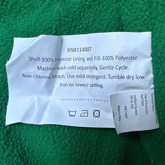 Operation Warm Quilted Color Block Boy’s Winter Jacket, Size 10/12, Green Black - Picture 8 of 8